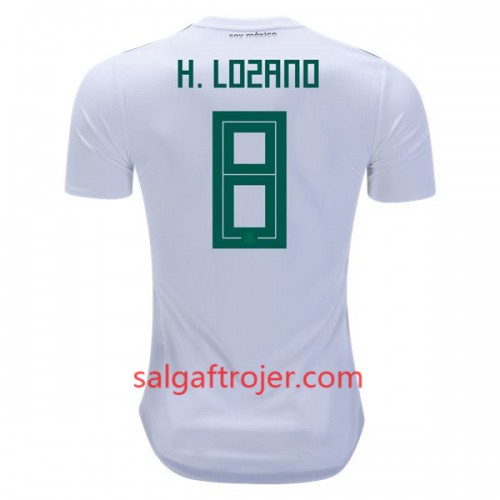 Mexico Fodboldtrøjer H.Lozano 8 Udebanesæt VM 2018 Mexico Fodboldtrøjer H.Lozano 8 Udebanesæt VM 2018